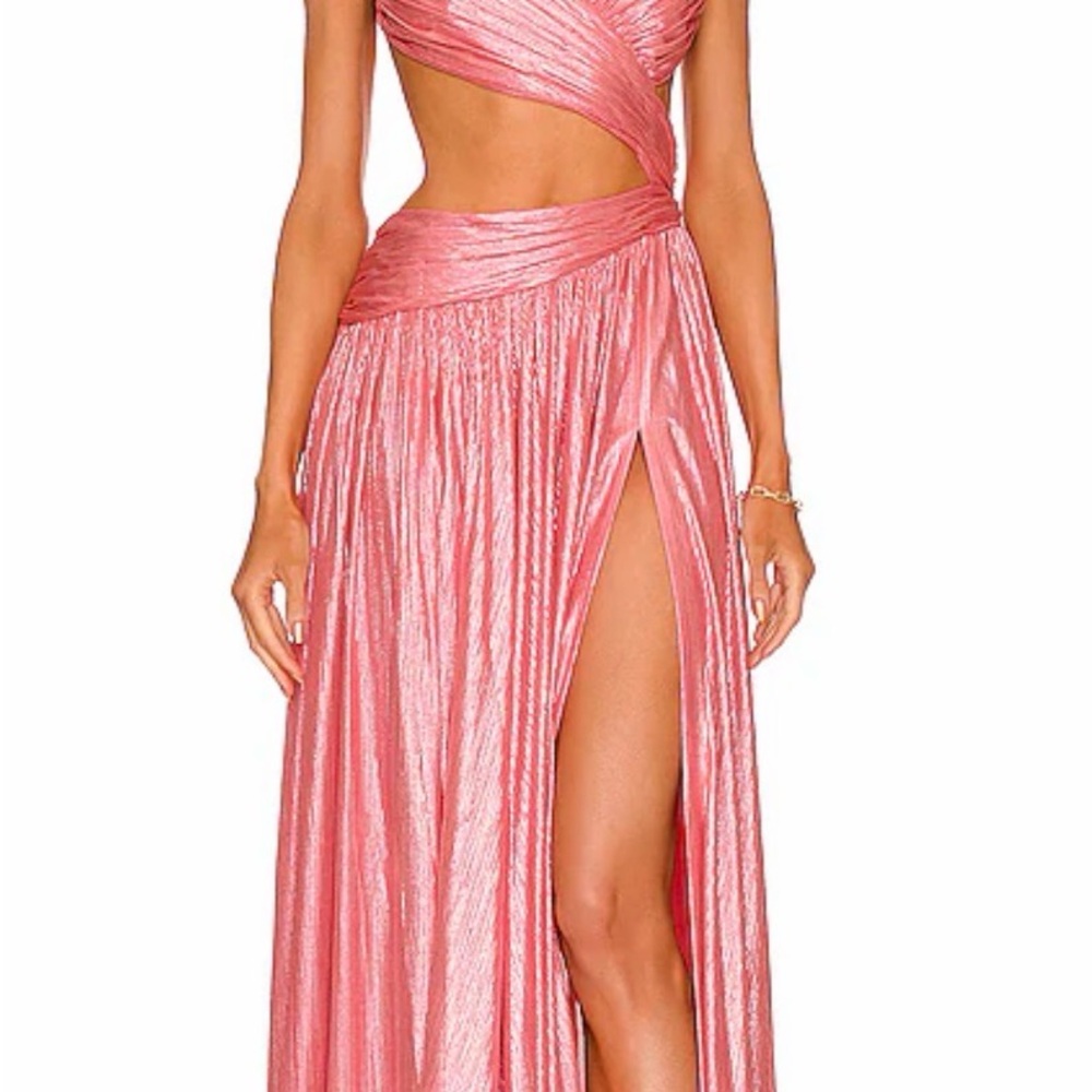 Retrofete Radiant Coral Backless Gown